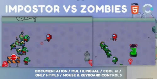 Impostor Vs Zombies. Html5 Game .c3p (Construct 3)