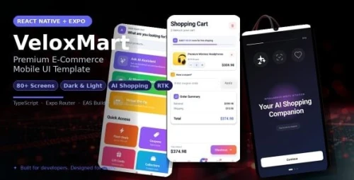 VeloxMart - React Native Expo eCommerce Mobile App Template