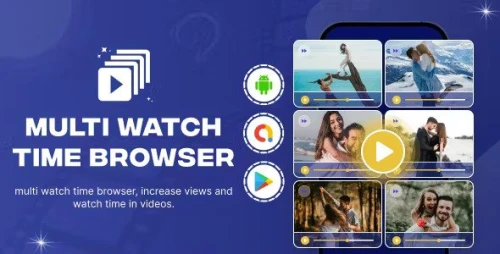 Multi Watch Time Browser - Multiscreen Browser Tabs - Video viewer Booster