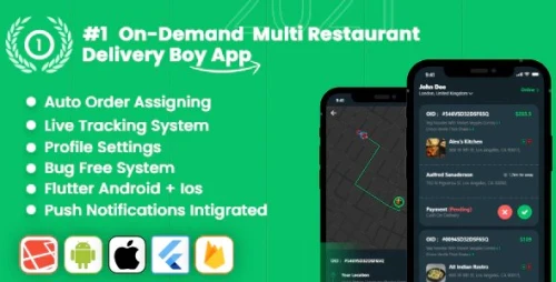 Delivery App - Multiple Restaurants Food Ordering Flutter App Mealup