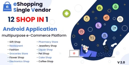 eShopping - Single Vendor Multi Purpose eCommerce System - Android Application