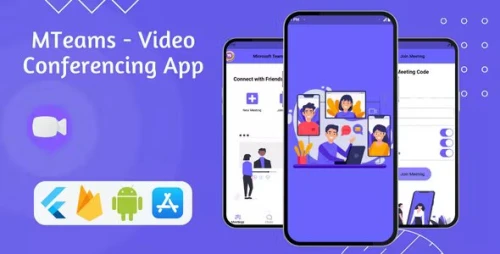 MTeams - Video Conference &amp; Chat App - Flutter &amp; Firebase - Android &amp; iOS