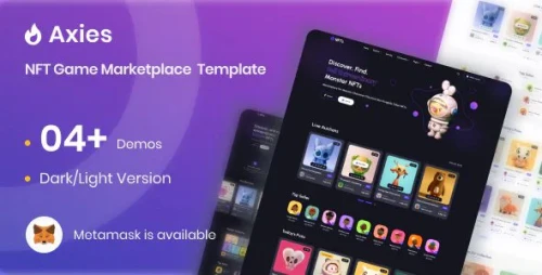 Axies - NFT Marketplace HTML Template
