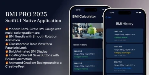 BMI Pro Calculator for iOS - SWIFTUI with Google Ads Supported