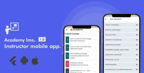 Academy Lms Instructor Mobile App - Flutter iOS & Android