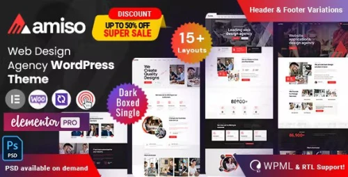 Amiso - Design Agency WordPress Theme