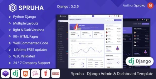 Spruha - Django Admin & Dashboard Template