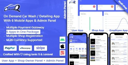 SaaS – On Demand Car Wash Service Booking App – CarQ