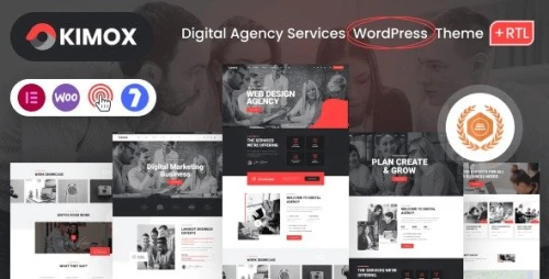 Kimox - Digital Agency Services WordPress Theme + RTL