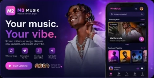 M2 Music - Music Streaming Platform With Laravel and Flutter App