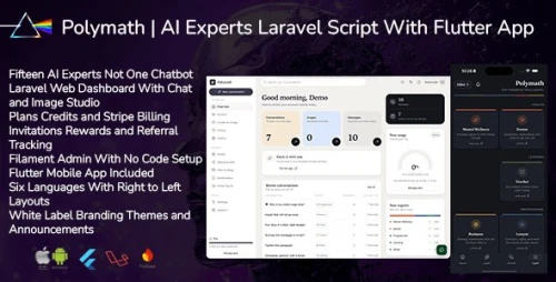 Polymath AI | AI Experts Laravel Script With Flutter App