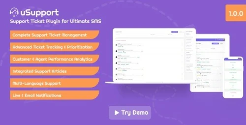 uSupport - Support Ticket Plugin for Ultimate SMS