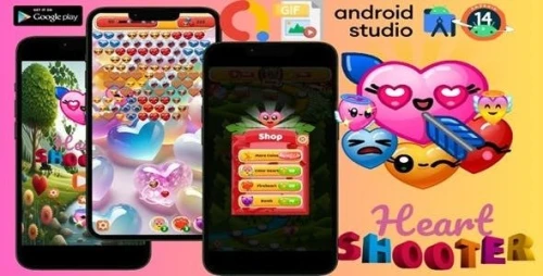 Heart Shooter Game - Android Studio Project with AdMob Ads