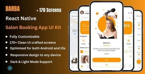 Barba - Barber & Salon Booking React Native CLI Ui Kit