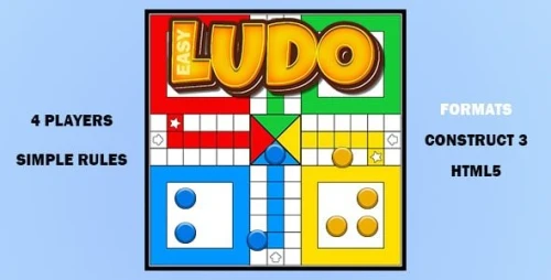 Easy Ludo Game (Construct 3 | C3P | HTML5) Board Game