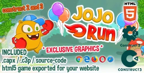 JoJo Run HTML5 Game - Construct 2 & 3 Source-code