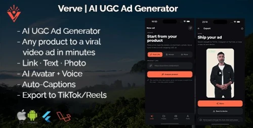 Verve | AI Ad Generator Flutter App With Laravel Backend