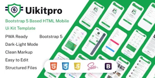 UikitPro - Wallet & Banking HTML Mobile Template
