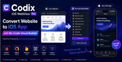 Codix WebView — Convert Website to iOS App With No-Code Visual Builder