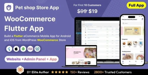 Pet Product Store App - E-commerce Store app in Flutter 3.x (Android, iOS) with WooCommerce Full App