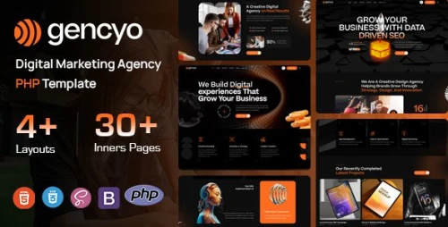 Gencyo - Digital Marketing Agency PHP Template