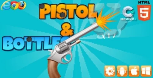 Pistol & Bottles - HTML5 Game - Construct 3(c3p)