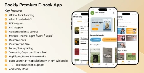 Bookly - Advanced Native Flutter eBook and PDF Reader