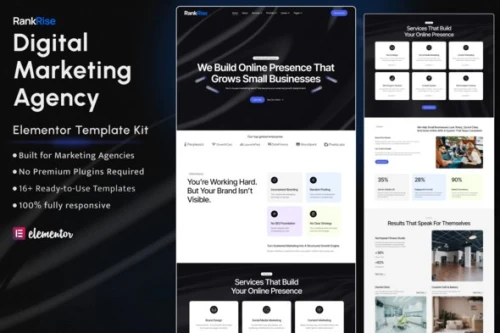 RankRise – Digital Marketing Agency Elementor Template Kit