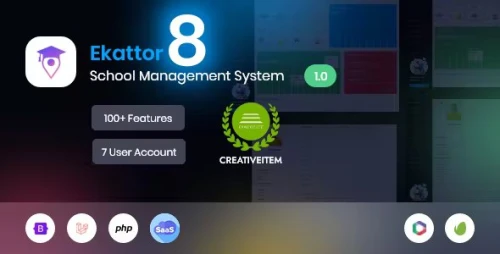 Ekattor 8 Laravel School Management System (SAAS)