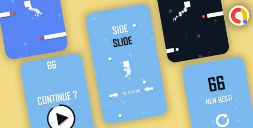 Side Slide Tap to Play + AdMob with Reward Video
