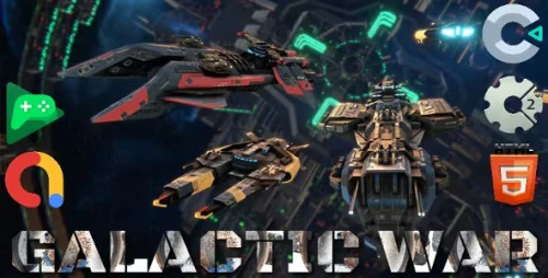 Galactic War! Construct 2&3 HTML Multi-player Space Shooter Game