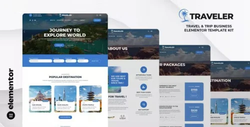 Traveler – Travel & Trip Business Elementor Template Kit