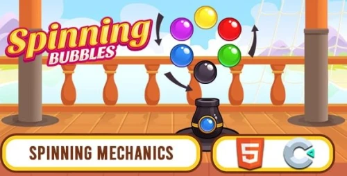 Spinning Bubbles bubble shooter HTML5 Game