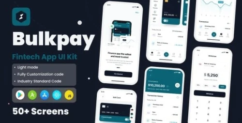 Bulkpay - Fintech App React Native CLI Ui Kit