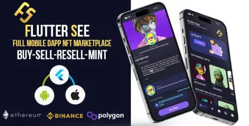FlutterSee - Full Flutter NFT Marketplace Mobile App With Solidity