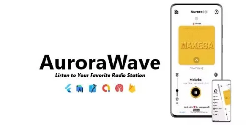 AuroraWave - Single Station Radio App | ADMOB, ONESIGNAL, FIREBASE