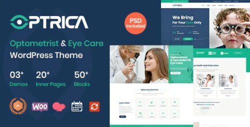 Optrica - Optometrist &amp; Eye Care WordPress Theme