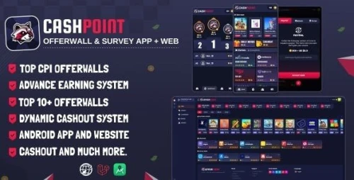 CashPoint Offers & Survay App + Website with Admin Panel