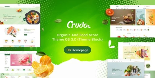 Crudo - Organic & Food Shopify Theme with AI (Theme Block)