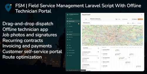 Lumina | Field Service Management Laravel Script With Offline Technician Portal