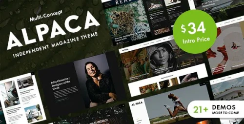 Alpaca - Independent Magazine WordPress Theme