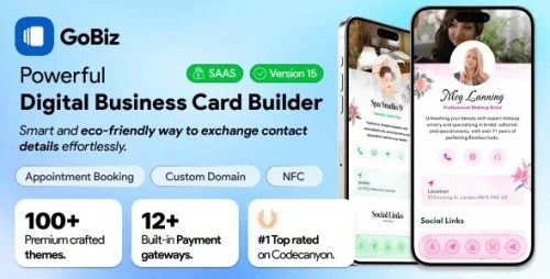 vCard SaaS GoBiz - Laravel vCard SaaS Script - vCard Builder + WhatsApp Store Builder + NFC Card