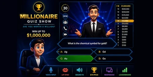 Millionaire Quiz Show Game - HTML5 Game
