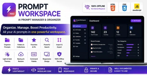 Prompt Workspace | HTML5 AI Prompt Manager and Library