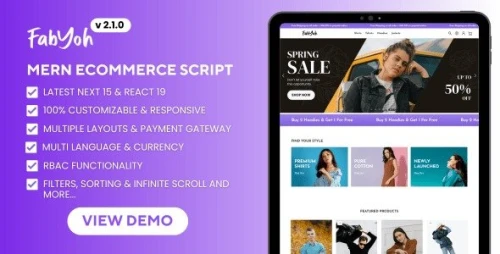 Fabyoh - MERN Stack Ecommerce Script