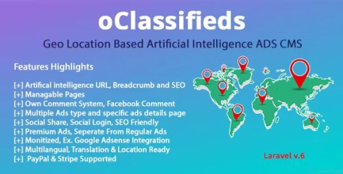 oClassifieds - PHP and Laravel Geo Classified ads cms