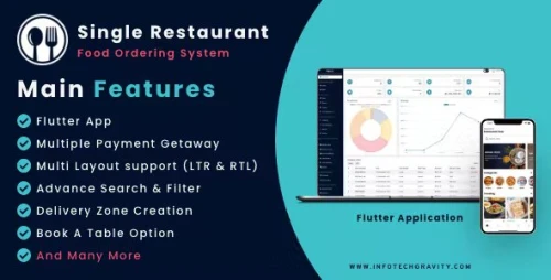Single Restaurant - Flutter mobile apps with Laravel admin panel