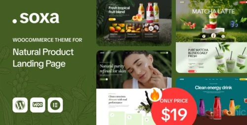 Soxa – Natural Product Landing Page WooCommerce Theme