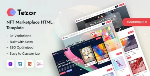Tezor - NFT Marketplace HTML Template