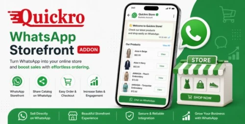 Quickro POS WhatsApp Storefront (Add-on)